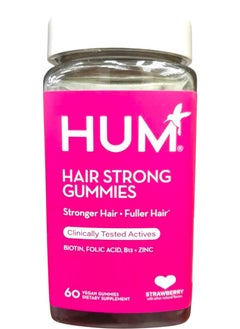 HUM Hair Strong, Stronger Hair, Fuller Hair 60 Vegan Gummies  - Image 1