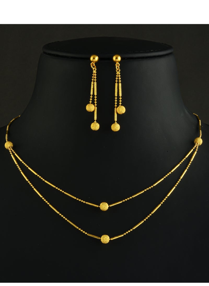 BAFLEH JEWELLERY Elevate Your Everyday Look with a Lightweight 22kt Gold Necklace Set from Bafleh – Fine Craftsmanship You Can Feel 