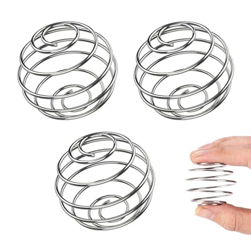 INIMAGINE IN-IMAGINE 3 Pcs Protein Shaker Bottle Mixer Ball Set, Spring Balls for Efficient Mixing - Fits Most Shaker Bottles, Gym Bottles Steel Containers (5.5 * 4.5cm) - Image 1
