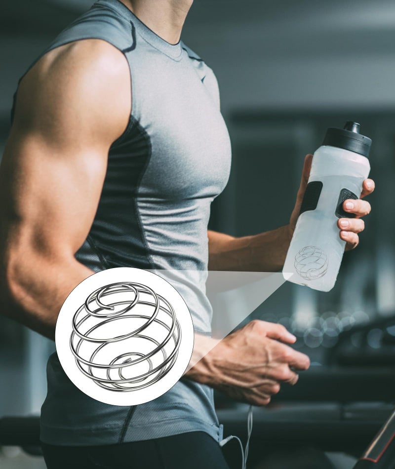 INIMAGINE IN-IMAGINE 3 Pcs Protein Shaker Bottle Mixer Ball Set, Spring Balls for Efficient Mixing - Fits Most Shaker Bottles, Gym Bottles Steel Containers (5.5 * 4.5cm) - Image 3