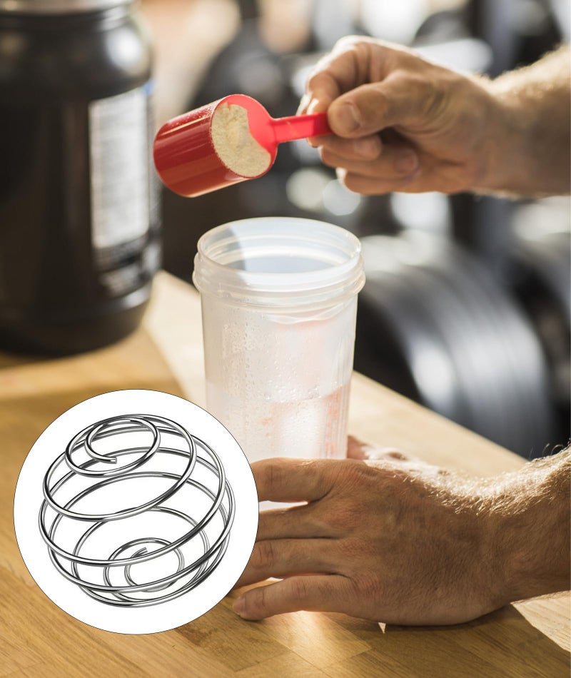 INIMAGINE IN-IMAGINE 3 Pcs Protein Shaker Bottle Mixer Ball Set, Spring Balls for Efficient Mixing - Fits Most Shaker Bottles, Gym Bottles Steel Containers (5.5 * 4.5cm) - Image 5