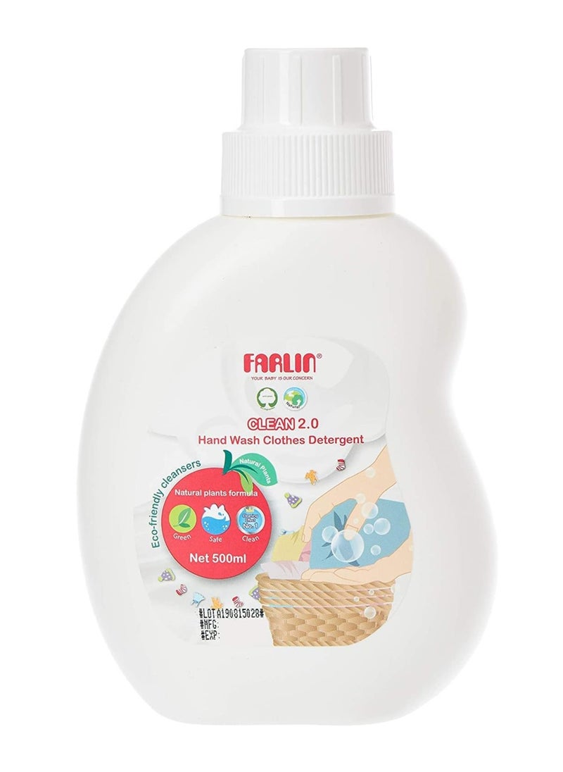 FARLIN Clean 2.0 Hand Wash Clothes Detergent With Natural Plants Formula - 500ml  - Image 1