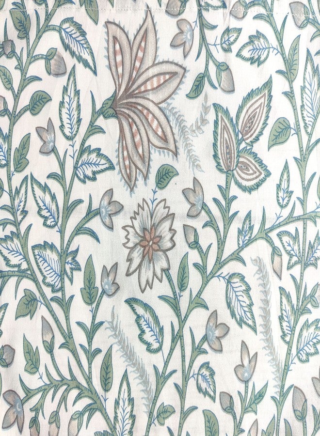 AVKA Studio Craftbot Soft Cotton Printed Napkins 18x18 inches - Washable Thin Cloth Napkins Set of 6 - Everyday Use Party and Events - Sage Green Floral Pattern Indian Block Print Fabric, Sage Green and White - Image 5
