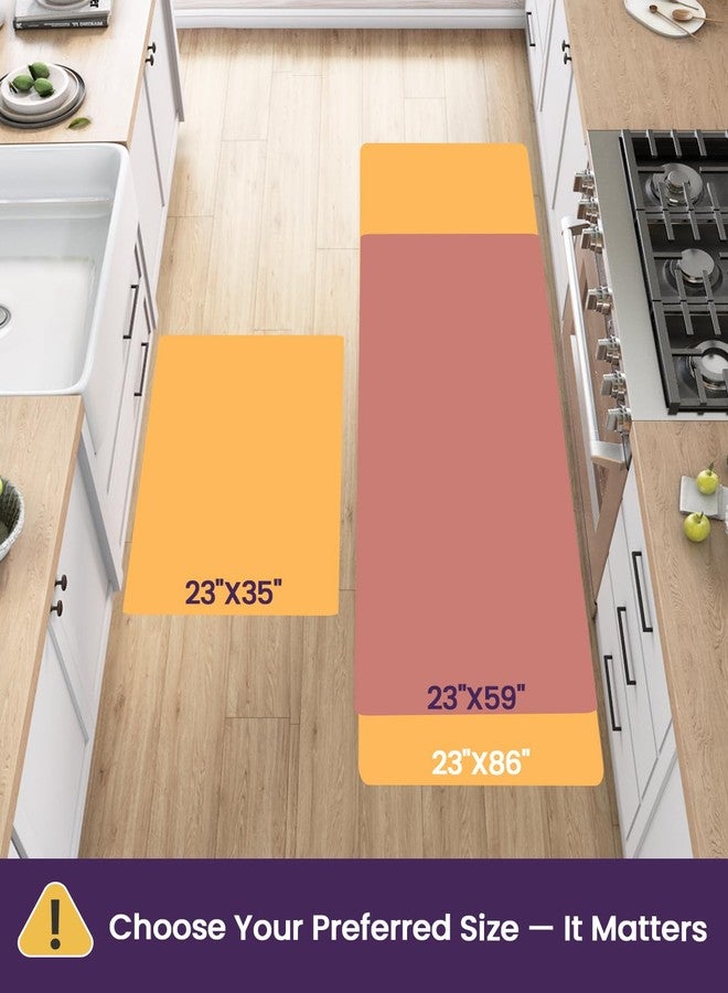 DEXI Kitchen Mats for Floor Cushioned, 23x59 Extra Large Wide Runner Rug Non Slip, Waterproof Soft Comfort Standing Padded Anti Fatigue Decorative, Brown - Image 2