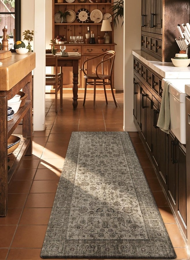 DEXI Kitchen Mats for Floor Cushioned, 23x59 Extra Large Wide Runner Rug Non Slip, Waterproof Soft Comfort Standing Padded Anti Fatigue Decorative, Brown - Image 3