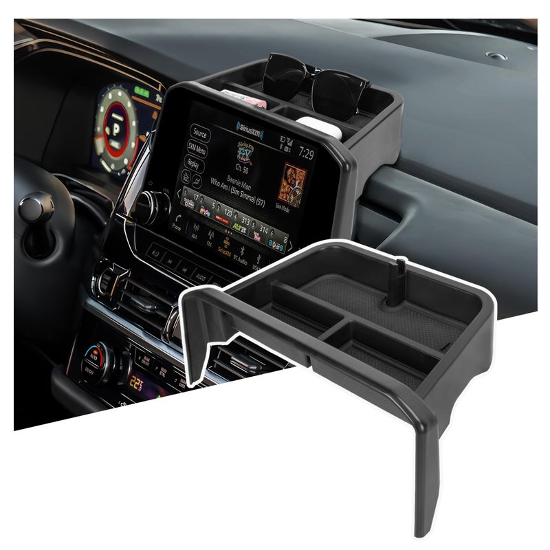 Sinminou Center Console Organizer Dashboard Tray Compatible with 2022-2025 Nissan Pathfinder Accessories, Dashboard Storage Organizer Box Behind Screen Sunglass Tissue Holder(Only Fit 9-inch Screen) - Image 1