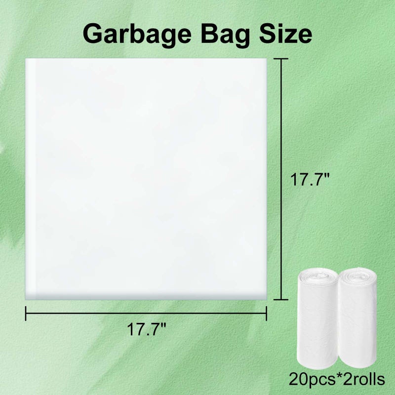 Mintakawa Dedicated to Mintakawa Automatic cat litter box Drawer Liners, Small garbage bag, 20 Count per Roll, 2 Rolls, Tear, Use for Cat litter box, Kitchen, bathroom, and Car Trash Can - Image 5