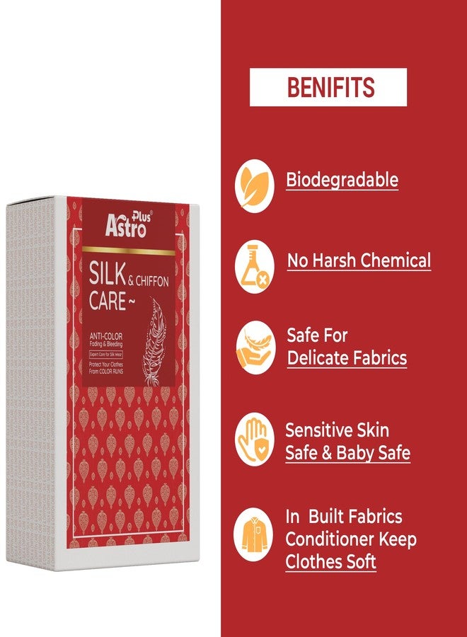 ASTRO PLUS + Astro Plus+ Silk & Chiffon Care Wash Liquid Pouch Anti-Color Fading & Bleeding Expert Care For Silk Ware and Chiffon Care Protect Your Clothes From Color Runs (3 Pouch) - Image 3