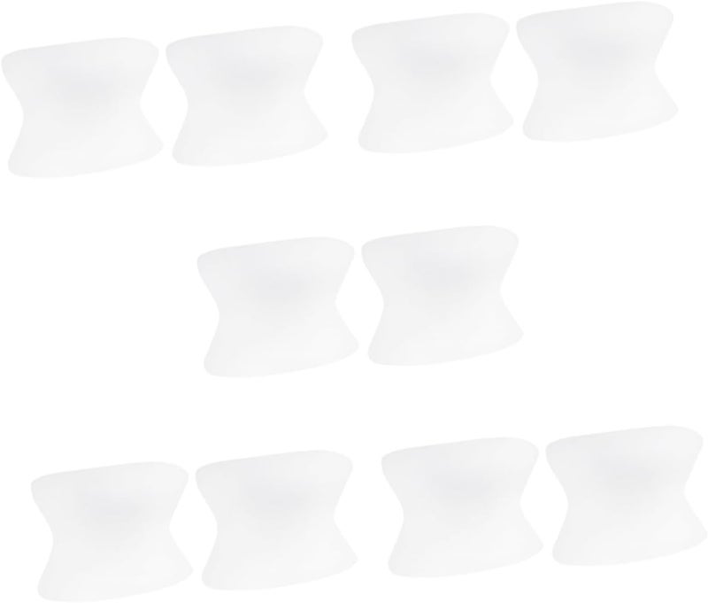 White Toe Separators 5 Pairs Washable Reusable Comfortable Soft Proper Alignment Friction Relief Unisex - Image 1