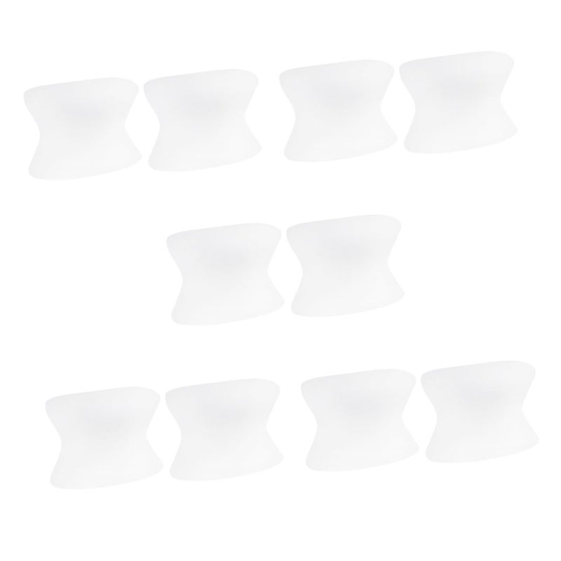 White Toe Separators 5 Pairs Washable Reusable Comfortable Soft Proper Alignment Friction Relief Unisex - Image 2