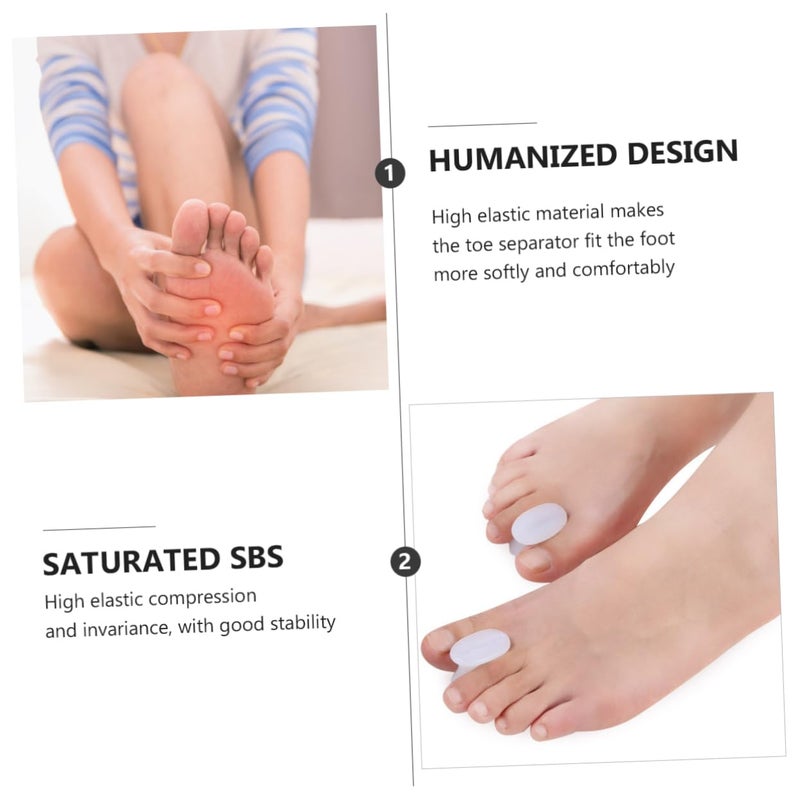 White Toe Separators 5 Pairs Washable Reusable Comfortable Soft Proper Alignment Friction Relief Unisex - Image 5