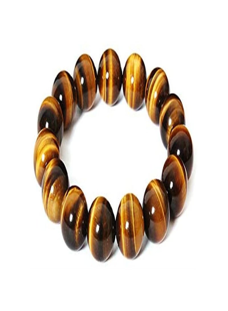 Tiger Eye Buddha Bracelets Bangles Elastic Rope Chain Natural Stone For Women Men