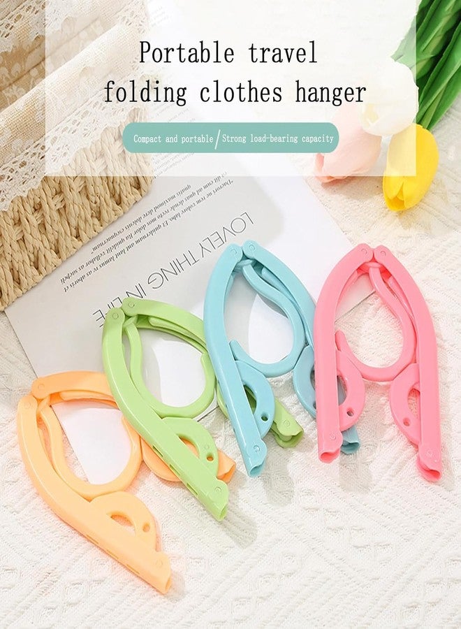 Doville Travel Hangers Portable Foldable Hanger Organizer,Plastic Travel Accessories Essentials Clothes Hanging Rack for Traveling Camping Flying RV Cruises Suitcase,Multi Color (Pack-of-6) - Image 4