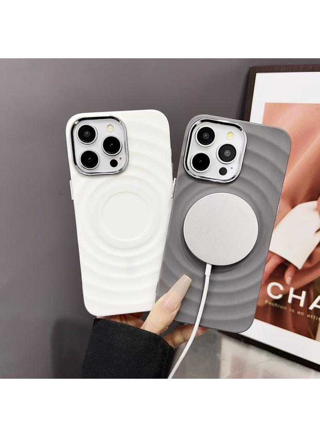 S-TOP Case For iPhone 11 Pro Max Wave MagSafe Silver Lens Frame TPU Phone Case - Image 4