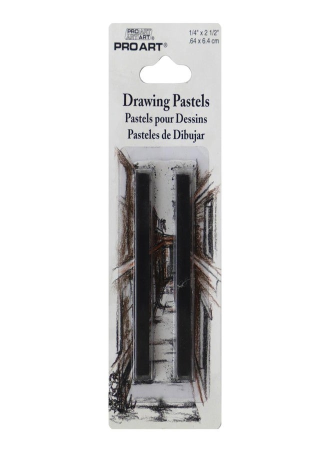 PRO ART Drawing Pastels HB Black 2pc - Image 1