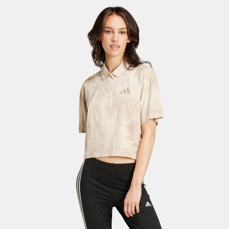 Adidas Women's ALL SZN Tie Dye Polo T-Shirt - Image 1