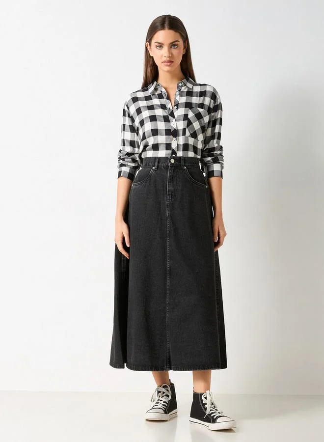 لي كوبر قميص كاروهات بأكمام طويلة وقصة مريحة من لي كوبر