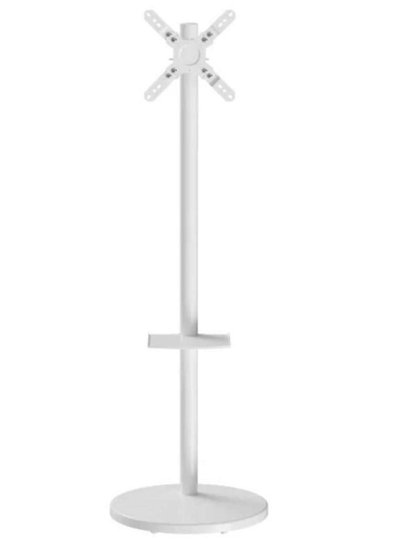 بيتيك حامل شاشة متحرك للشاشات من 14 إلى 40 بوصة، يدعم VESA حتى 200×200 مم، يتحمل وزنًا حتى 12 كجم، بارتفاع قابل للتعديل، وإمالة وتدوير ودوران، مزود بعجلات وصينية تخزين، أبيض | TF-FMS801W - Image 1