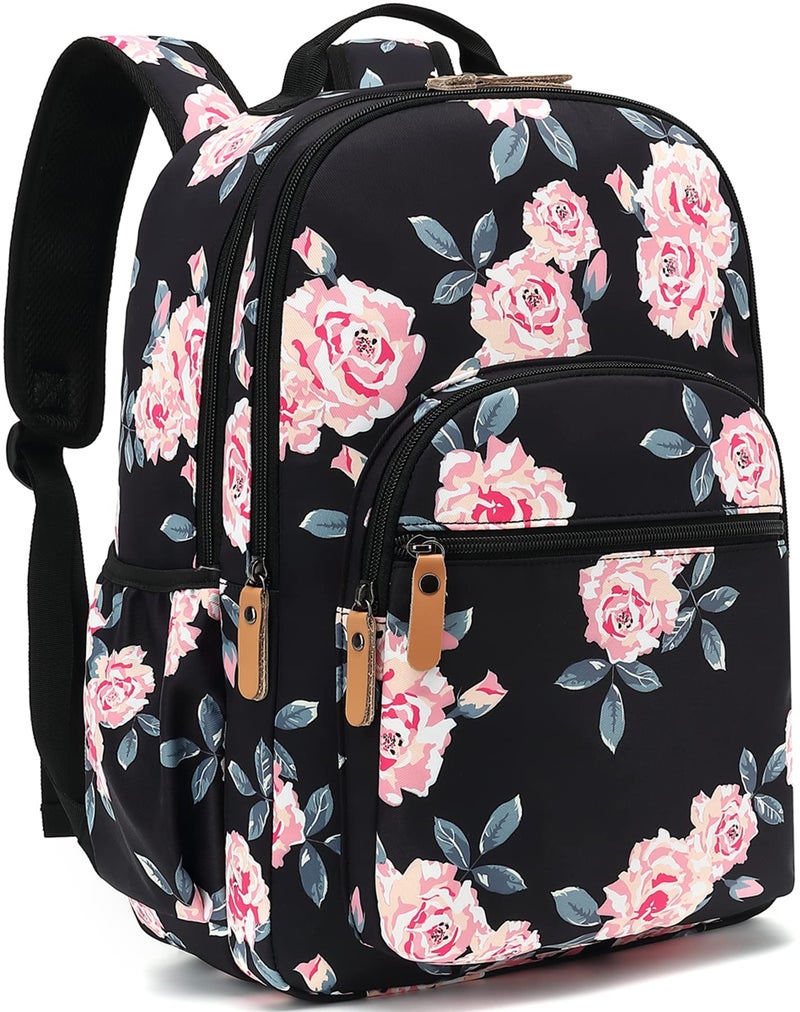 Leaper Water-resistant Floral Laptop Backpack School Travel Bag Bookbags Satchel - Image 1