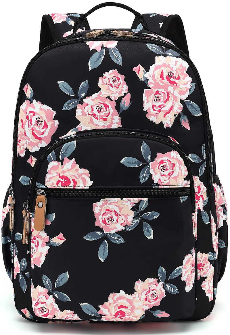 Leaper Water-resistant Floral Laptop Backpack School Travel Bag Bookbags Satchel - Image 2