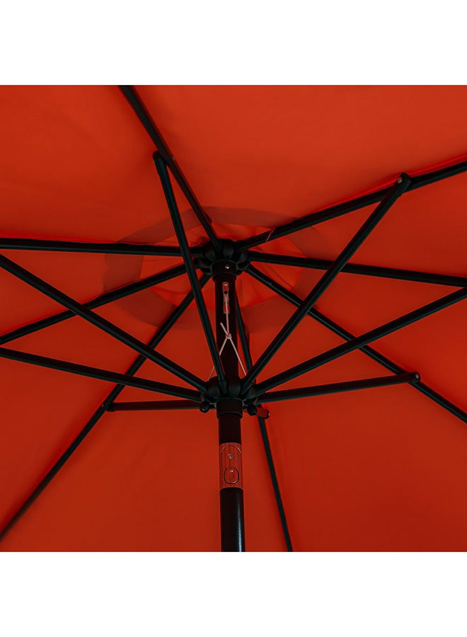 DANUBE HOME Oasis Umbrella With Tassel Without Base 2.7m Adjustable Patio Parasol | Modern Design Outdoor Sun Shade Waterproof Canopy With UV Protection For Balcony Beach Pool 270x270 Cm - Orange  - Image 5