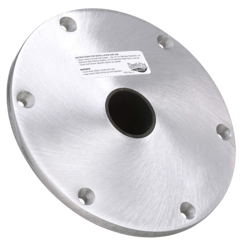 attwood SP-67904 Swivl-Eze Lock'N-Pin Aluminum 1.77 Series Snap-Lock 9-Inch Boat Seat Round Base Plate - Image 2