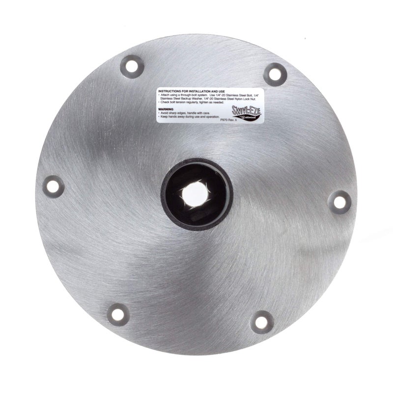 attwood SP-67904 Swivl-Eze Lock'N-Pin Aluminum 1.77 Series Snap-Lock 9-Inch Boat Seat Round Base Plate - Image 5