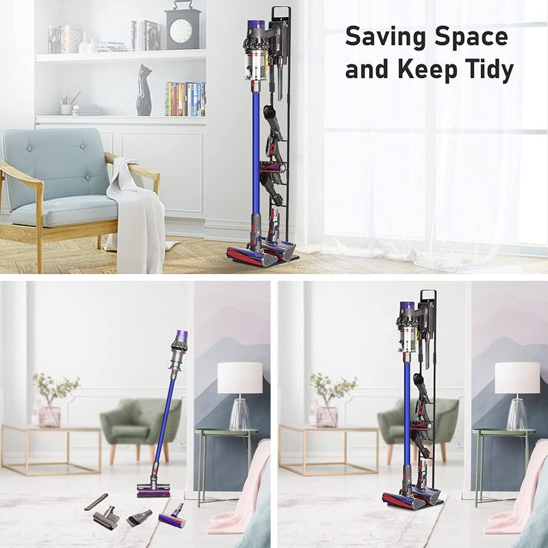 Foho Vacuum Stand Compatible for Dyson V15 V11 V10 V8 V7 V6, Metal Storage Bracket Stand Holder Compatible for Dyson Handheld DC30 DC31 DC34 DC35 DC58 DC59 DC62 Cordless Vacuum Cleaners & Accessories - Image 5