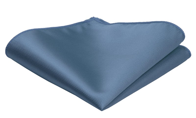 GUSLESON Solid Dusty Blue Wedding Ties For Men Neckties and Pocket Square Cufflinks Sets(0789-29) - Image 5