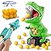 JUKUDAHU Dinosaur Shooting Boy Toys for Kids Age 3 4 5 6 7 8 Moveable Shooting Game with Scoreboard Light and Sound 12 Foam Balls Boy Toddler Toys 57 68 810 Competition Game Gifts Green - Image 2