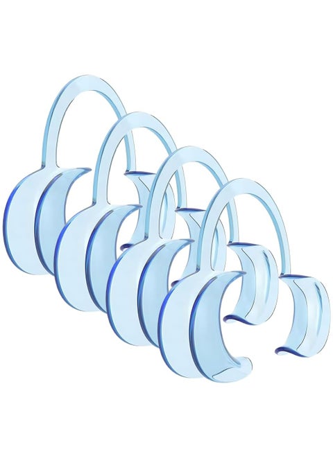 Pack of 4 C-Shaped Mouth Openers, C-Shaped Dental Mouth Opener, Mouth Corner Retractor, Challenge Open Mouth, Cheek Retractor, for Oral Examination, Treatment, Teeth Whitening