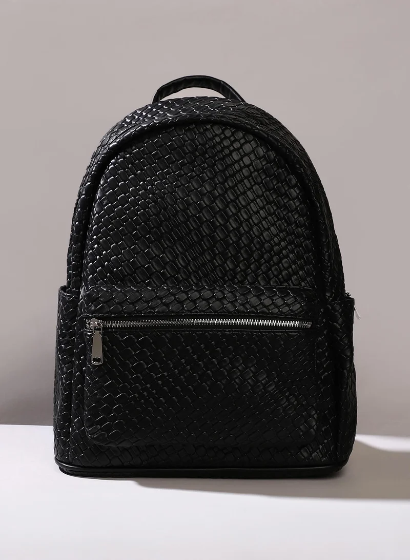 Haute Sauce Woven Pattern Backpack