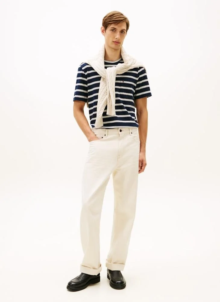 TOMMY HILFIGER  Stripe Patch Pocket Jersey T-Shirt for Men | Best Price UAE