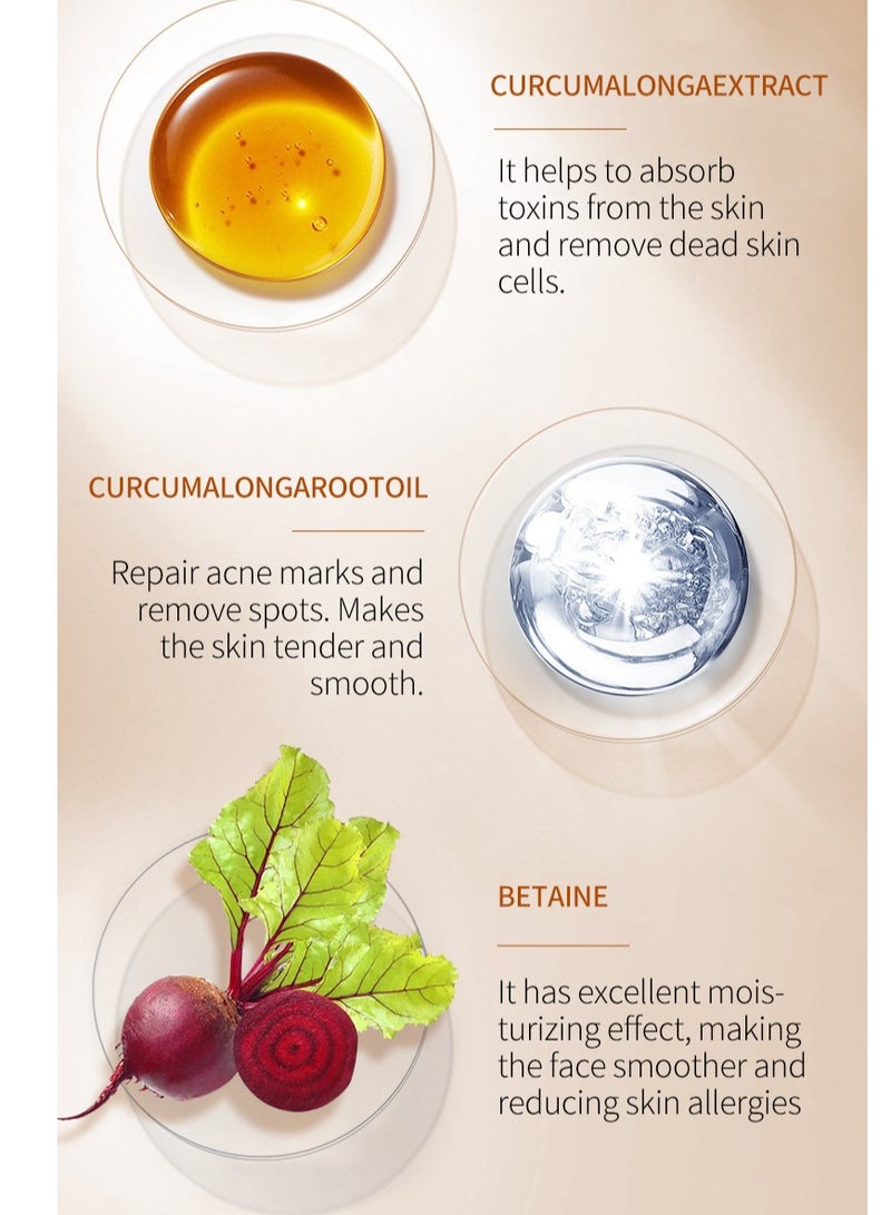 SAUVASINE Turmeric Face Cream,Natural Turmeric Bright Skin Dark Spot Skin Care Moisturizing Repair Serum,Anti-Aging And Brightening,Brightens Skin,Removes Acne, Whitening, Lightening Spots 50g - Image 4