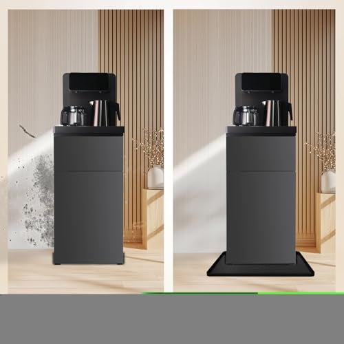 HALAGAS Water Cooler Mat - (22" x 19") Non-Slip Water Cooler Mat with Raised Edge for Foor Protector, Under Water Dispenser Mat Used for Bedrooms, Kitchens,Offices, Bars (Black) - Image 3