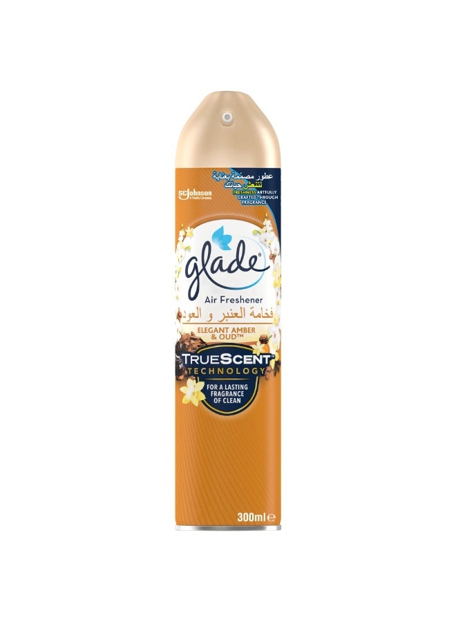 Luxury Air Freshener Spray Amber and Oud Oriental Long Lasting Odor Eliminator 300ml