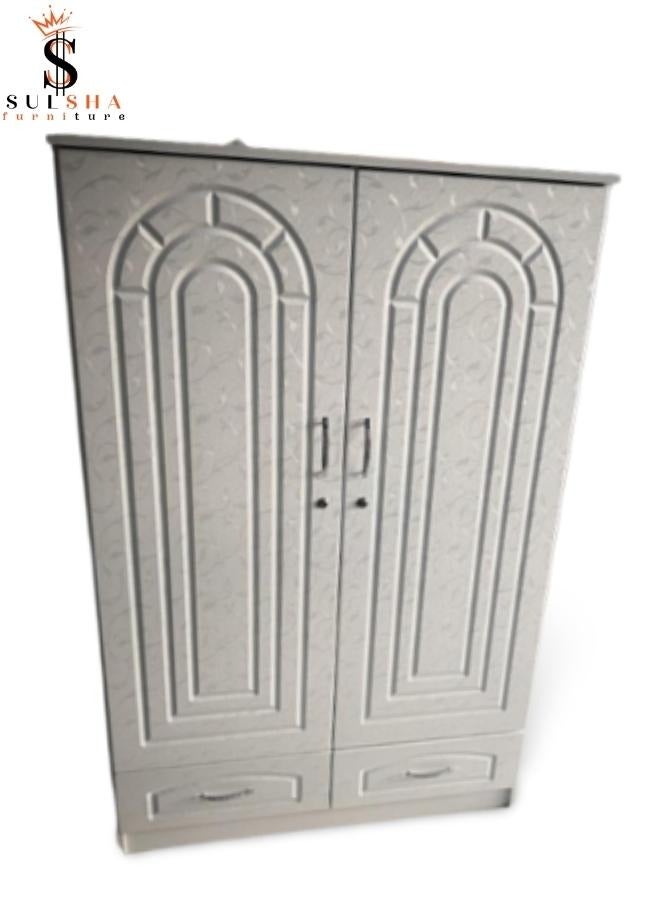 ALWASIT HOME 2 Door Wooden Wardrobe Cabinet Cupboard Engineered Wood Perfect Modern Stylish Heavy Duty Baby Locker - Image 1