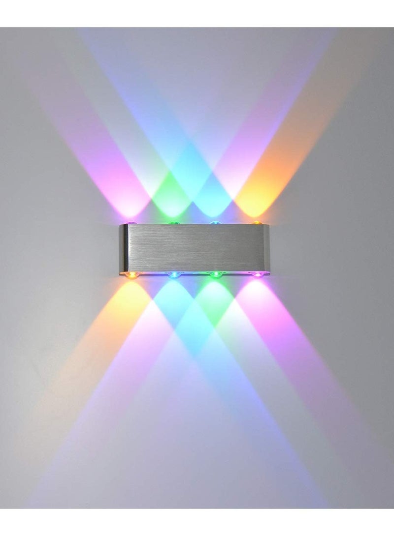LIGHTS 8-Watts LED Updown Outdoor/Indoor Wall Light With Rectangular Metallic Body Fixture, Multicolor - Image 1