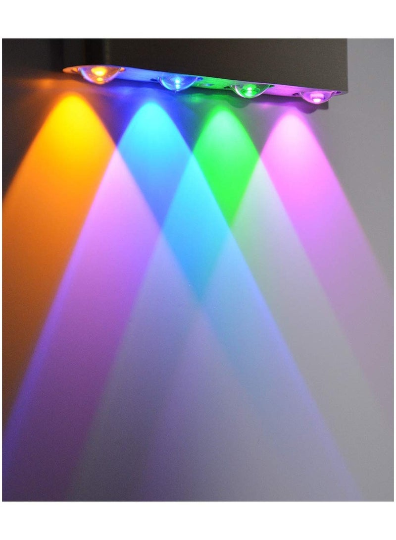 LIGHTS 8-Watts LED Updown Outdoor/Indoor Wall Light With Rectangular Metallic Body Fixture, Multicolor - Image 2