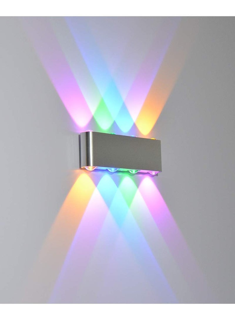 LIGHTS 8-Watts LED Updown Outdoor/Indoor Wall Light With Rectangular Metallic Body Fixture, Multicolor - Image 3