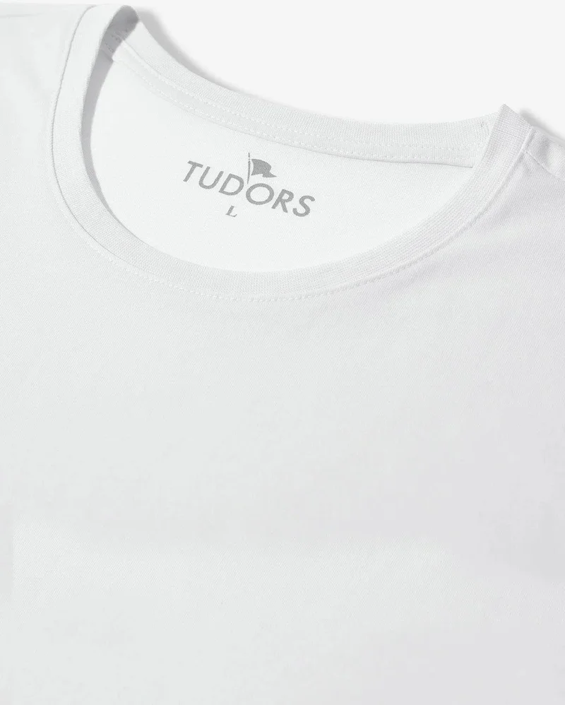 تودورس 5-Pack White Slim Fit Slim Fit Cotton Crew Neck T-Shirt