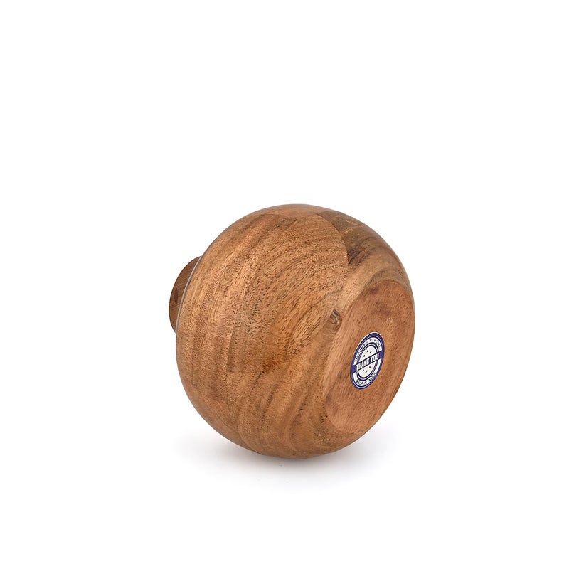 Mahasu Vases Acacia Wood Small Round Hand-Carved | Handmade Vase | Handmade Home Office Table Vase (4" X 4" X 4") - Image 4