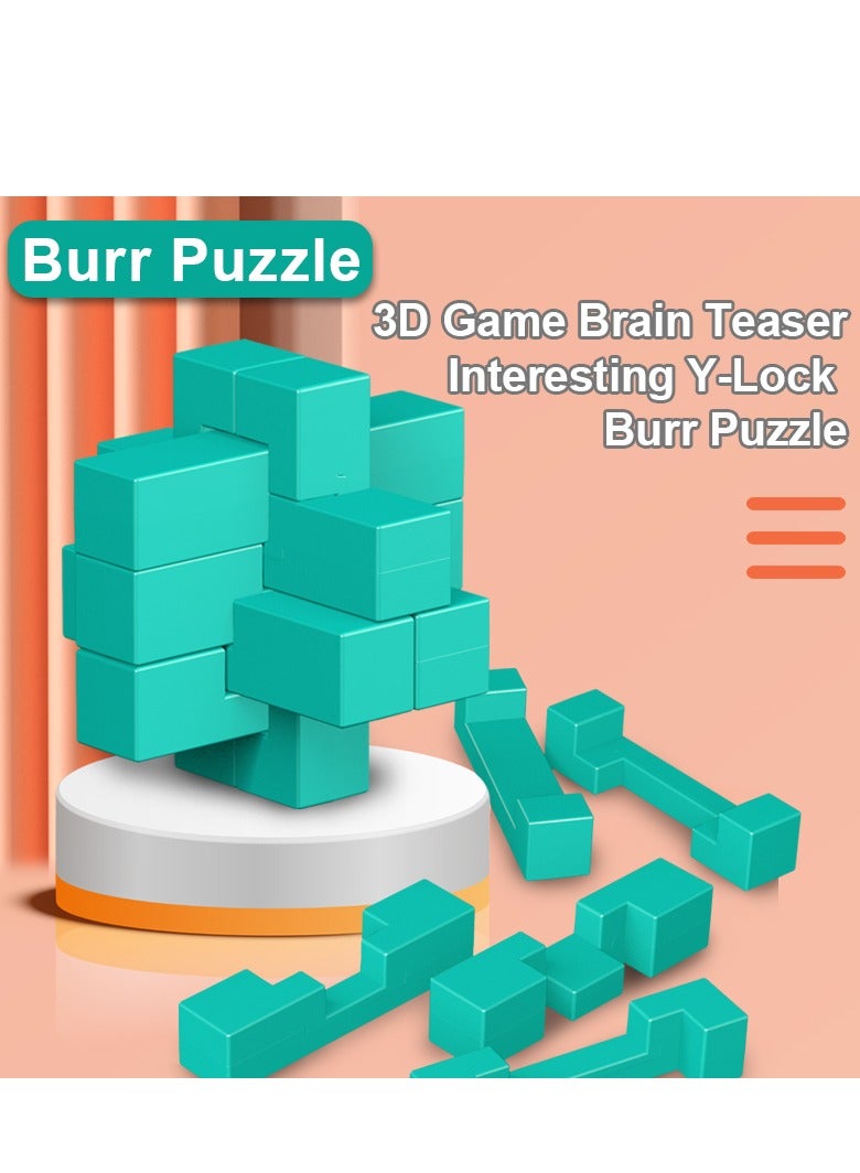 جو توي 15 قطعة من ألعاب الذكاء المتشابكة ثلاثية الأبعاد لعبة الذكاء المنطق Y-Lock Burr Puzzles - Image 1