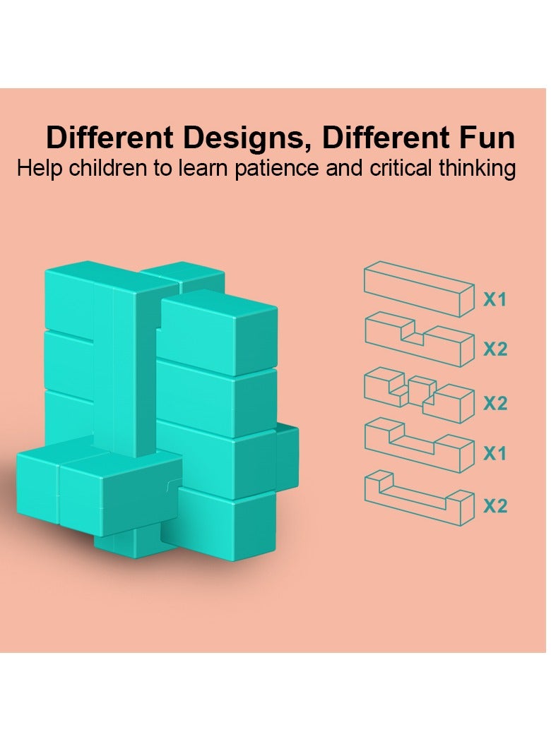جو توي 15 قطعة من ألعاب الذكاء المتشابكة ثلاثية الأبعاد لعبة الذكاء المنطق Y-Lock Burr Puzzles - Image 5