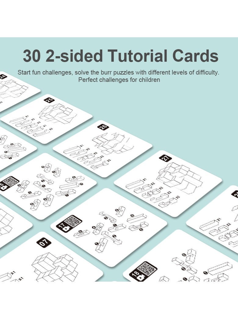 جو توي 15 قطعة من ألعاب الذكاء المتشابكة ثلاثية الأبعاد لعبة الذكاء المنطق Y-Lock Burr Puzzles - Image 4
