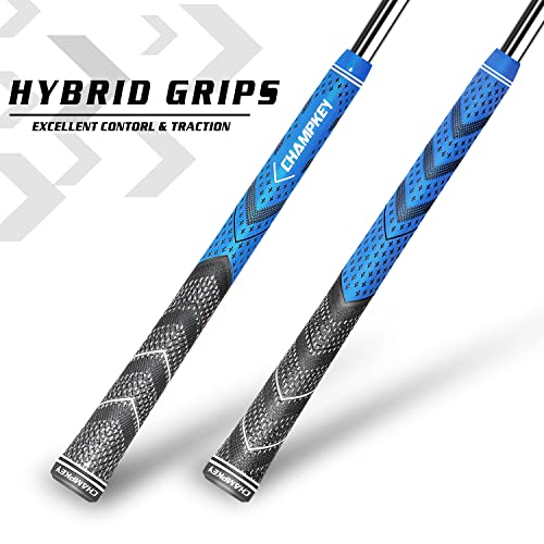 CHAMPKEY Golf Grips 13 Pack | Come with Solvent,15 Tapes,Vise Clamp and Hook Blade | All Weather Control and High Feedback Golf Club Grips - Image 2