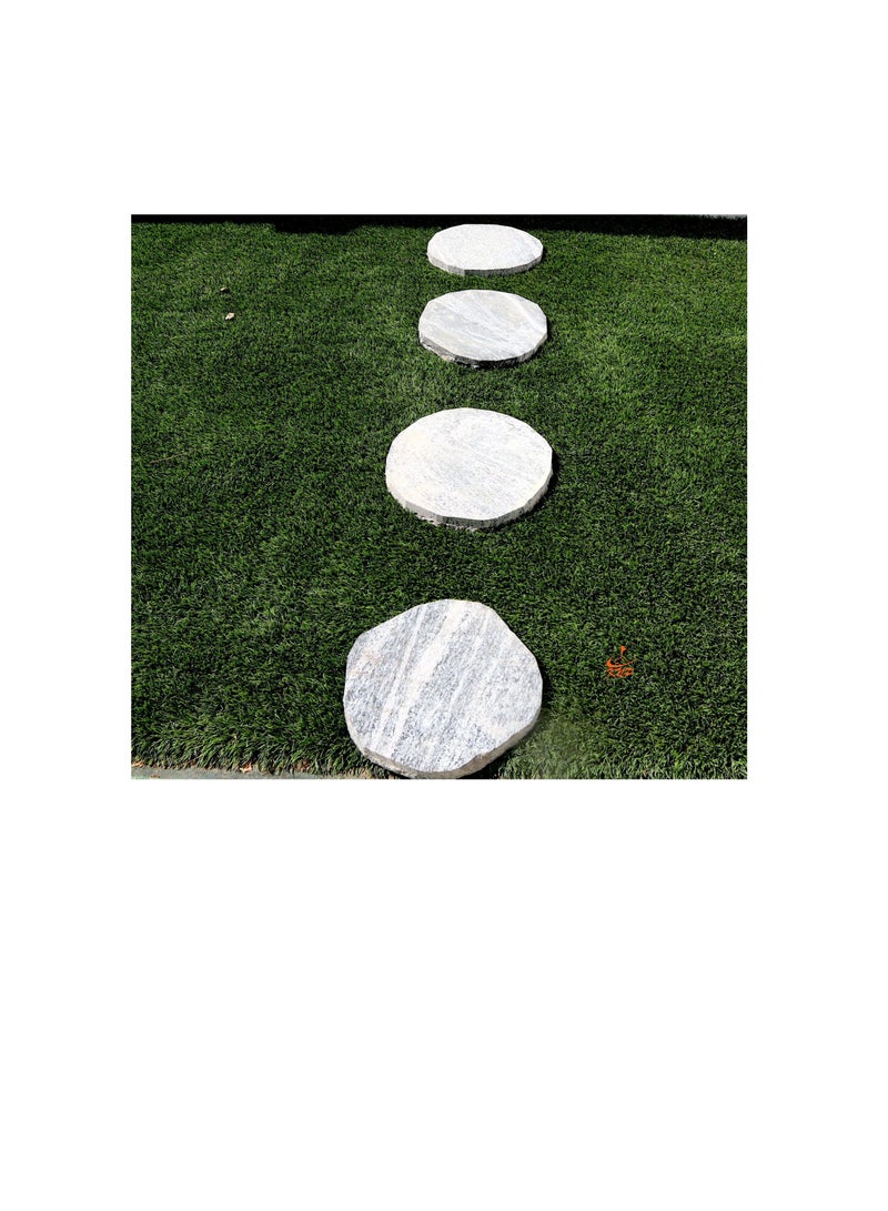 كنب أحجار متدرجة للحدائق مانعة للانزلاق مقاس 28-35 سم لون بيج مستدير - Image 1