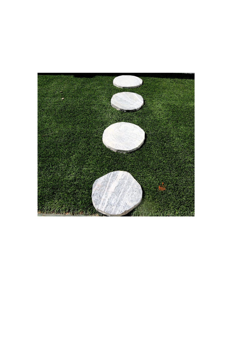 كنب أحجار متدرجة للحدائق مانعة للانزلاق مقاس 28-35 سم لون بيج مستدير - Image 3