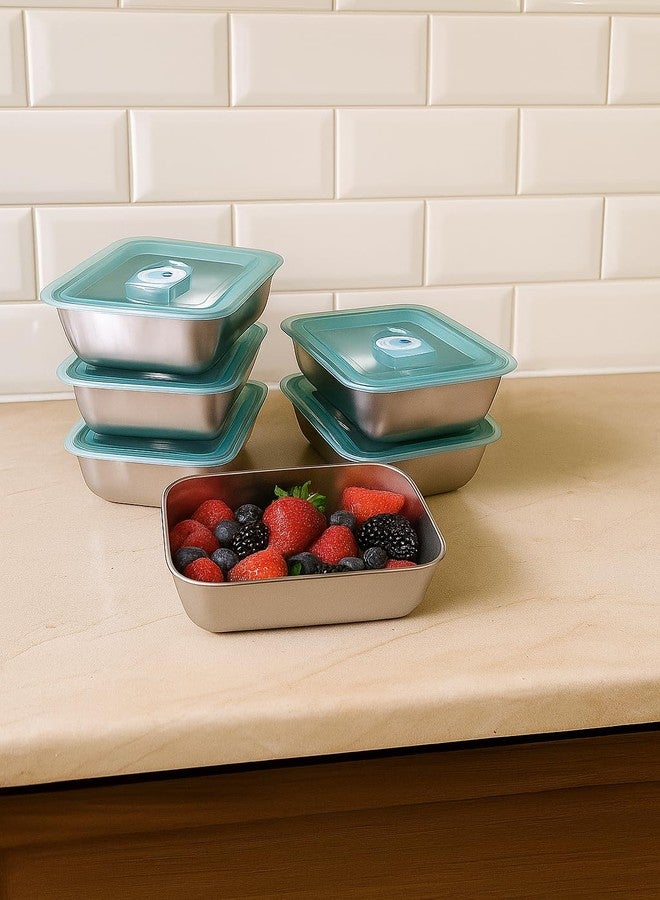 RALTS Reusable Food Containers with Airtight Lids | Leakproof Lunch Box & Kitchen Storage Set | Durable, Eco-Friendly Meal Prep & Pantry Organizer(Pack of 6) - Image 1