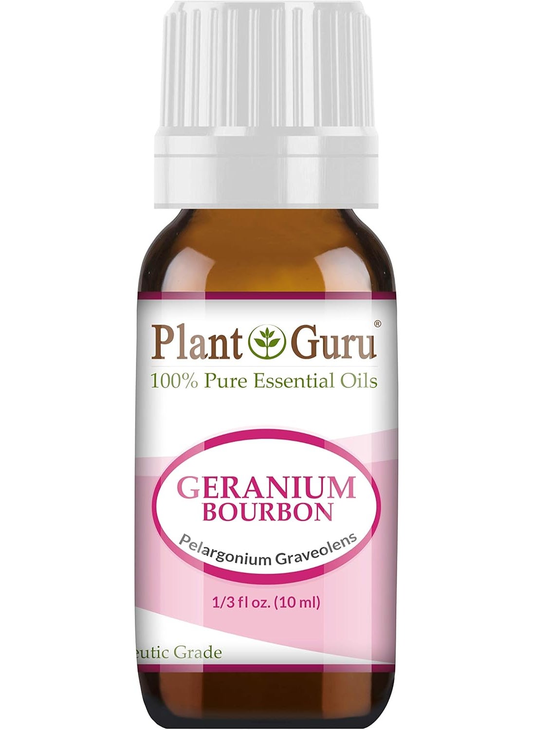 Plant Guru Geranium Bourbon Essential Oil 10 ml 100% Pure Undiluted Therapeutic Grade. 